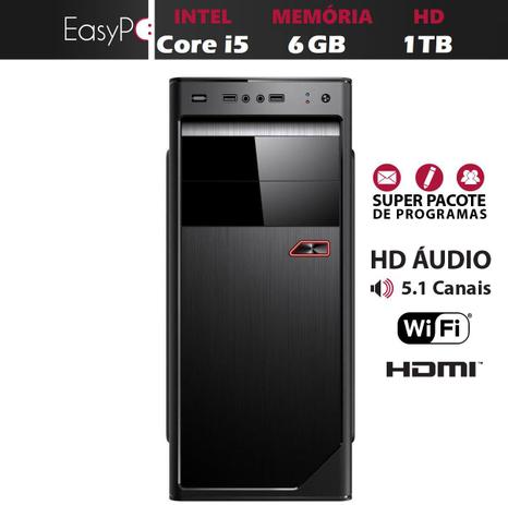 Computador Desktop CorpC Intel Core i5 6GB HD 1TB Wifi Menor preço em Computador Desktop CorpC Intel Core i5 6GB HD 1TB Wifi