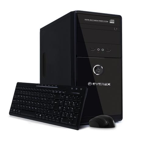 Computador Desktop Everex Intel Dual Core 4GB 320GB DVD HDMI - Preto + teclado mouse Menor preço em Computador Desktop Everex Intel Dual Core 4GB 320GB DVD HDMI - Preto + teclado mouse