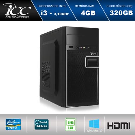 Computador Desktop ICC IV2340WS-3 Intel Core I3 3.20 ghz 4gb HD 320GB Windows 10 Menor preço em Computador Desktop ICC IV2340WS-3 Intel Core I3 3.20 ghz 4gb HD 320GB Windows 10