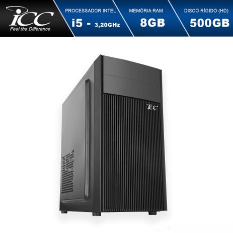 Computador Desktop ICC IV2581S Intel Core I5 3.20 ghz 8gb HD 500GB HDMI FULL HD Menor preço em Computador Desktop ICC IV2581S Intel Core I5 3.20 ghz 8gb HD 500GB HDMI FULL HD