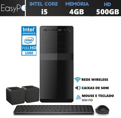 Computador Easy PC Connect Intel Core i5 (Gráficos Intel HD) 4GB HD 500GB Wifi HDMI Full HD - Easypc Menor preço em Computador Easy PC Connect Intel Core i5 (Gráficos Intel HD) 4GB HD 500GB Wifi HDMI Full HD - Easypc