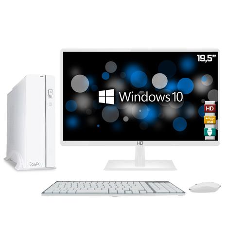 Menor preço em Computador EasyPC Slim White Intel Core i5 4GB HD 500GB Monitor LED 19.5” HQ HDMI Branco Windows 10