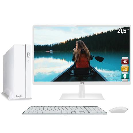 Computador EasyPC Slim White Intel Dual Core 4GB HD 500GB Monitor LED 21.5” HQ Full HD 2ms HDMI Branco Menor preço em Computador EasyPC Slim White Intel Dual Core 4GB HD 500GB Monitor LED 21.5” HQ Full HD 2ms HDMI Branco