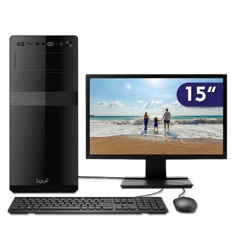 Computador EasyPC Standard Intel Core i3 8GB DDR3 HD 1TB HDMI FullHD audio 5.1 Monitor LED 15.6 Menor preço em Computador EasyPC Standard Intel Core i3 8GB DDR3 HD 1TB HDMI FullHD audio 5.1 Monitor LED 15.6