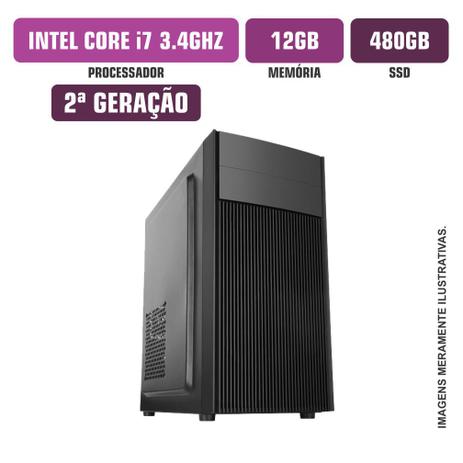 Computador Flex Computer Intel Core I7-2600 12GB SSD 480Gb Menor preço em Computador Flex Computer Intel Core I7-2600 12GB SSD 480Gb