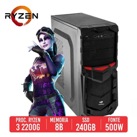 Computador gamer AMD Ryzen 3 2200g com 8gb ddr4, ssd 240gb Menor preço em Computador gamer AMD Ryzen 3 2200g com 8gb ddr4, ssd 240gb