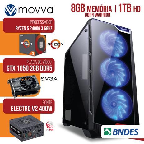 Computador Gamer AMD RYZEN 5 2400G 3.4GHZ MEM. 8GB HD 1TB GTX 1050 2GB Fonte 400W - Linux é boa?