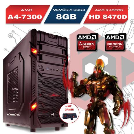 Computador Gamer GT, AMD A4 7300, 8GB Ram, HD 8470D, 500GB com Kit Gamer - Alfatec Menor preço em Computador Gamer GT, AMD A4 7300, 8GB Ram, HD 8470D, 500GB com Kit Gamer - Alfatec