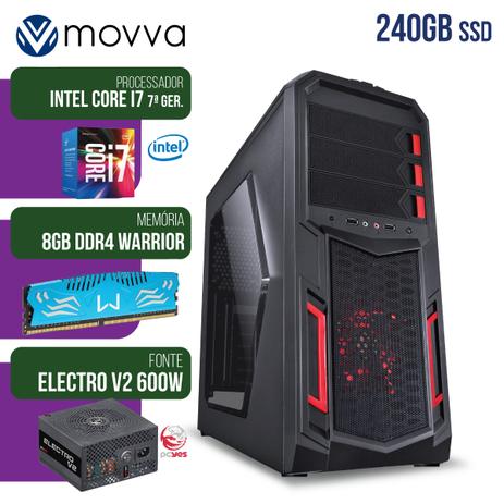 Computador Gamer Mvx7 Intel I7 7700 3.6ghz Mem 8gb Ssd 240gb - Fonte 600w - Linux - Movva é boa?
