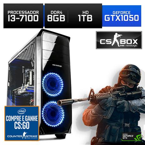 Computador Gamer Neologic CS BOX Intel i3-7100 Gtx 1050 8Gb 1Tb - Nli7019 Menor preço em Computador Gamer Neologic CS BOX Intel i3-7100 Gtx 1050 8Gb 1Tb - Nli7019