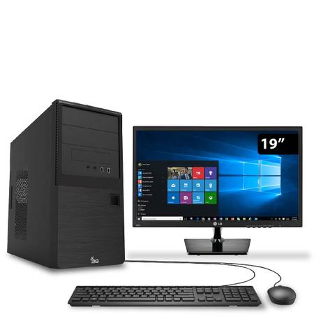 Computador HomeOffice Intel Core i5 7ª Geração 7400 8GB 1TB Windows 10 com Monitor 19.5 LG 3green Menor preço em Computador HomeOffice Intel Core i5 7ª Geração 7400 8GB 1TB Windows 10 com Monitor 19.5 LG 3green