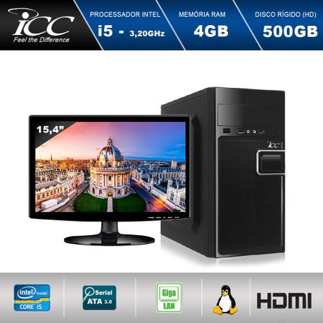 Computador ICC IV2541SM15 Intel Core I5 3.20 ghz 4gb HD 500GB HDMI FULL HD Monitor LED 15,4” Menor preço em Computador ICC IV2541SM15 Intel Core I5 3.20 ghz 4gb HD 500GB HDMI FULL HD Monitor LED 15,4”