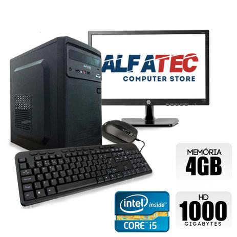 Computador Intel Core i5 4GB HD 1TB Monitor 18,5” - Alfatec Menor preço em Computador Intel Core i5 4GB HD 1TB Monitor 18,5” - Alfatec