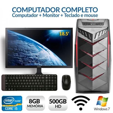 Computador Intel Core i5, 8GB RAM, 500 HD, W7 c/ Wifi, Monitor 18.5, Teclado e Mouse - Alfatec Menor preço em Computador Intel Core i5, 8GB RAM, 500 HD, W7 c/ Wifi, Monitor 18.5, Teclado e Mouse - Alfatec
