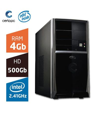 Computador Intel Dual Core 2.41GHz 4GB HD 500GB Certo PC FIT 001 é boa?
