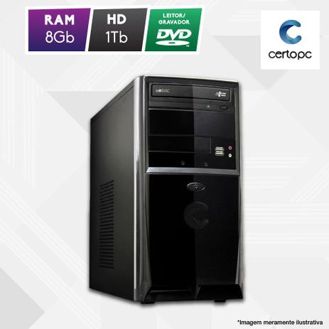 Computador Intel Dual Core 2.41GHz 8GB HD 1TB DVD Certo PC Fit 1074 Menor preço em Computador Intel Dual Core 2.41GHz 8GB HD 1TB DVD Certo PC Fit 1074