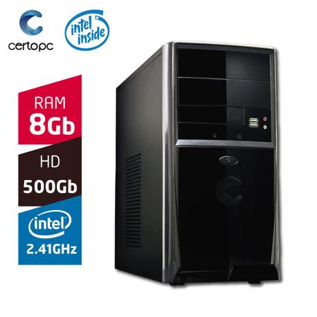 Computador Intel Dual Core 2.41GHz 8GB HD 500GB Certo PC FIT 049 Menor preço em Computador Intel Dual Core 2.41GHz 8GB HD 500GB Certo PC FIT 049