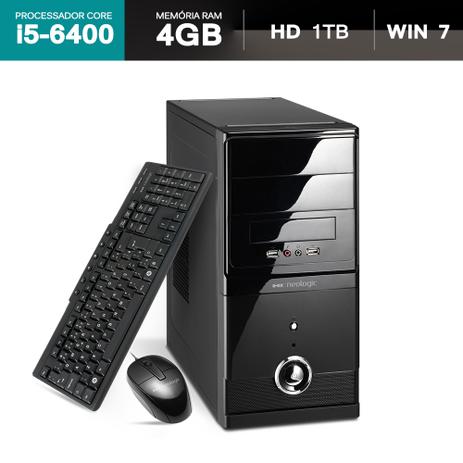 Computador Neologic Core i5-6400, 4GB,1TB,Win 7 - NLI66716 Menor preço em Computador Neologic Core i5-6400, 4GB,1TB,Win 7 - NLI66716