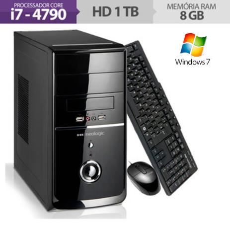 Computador Neologic Intel I7-4790 3.6ghz Hd 1TB 8GB Ram Win 7 - NLI45824 Menor preço em Computador Neologic Intel I7-4790 3.6ghz Hd 1TB 8GB Ram Win 7 - NLI45824