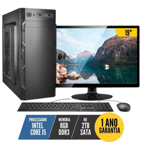 Computador PC CPU Completo  Intel Core i5 8Gb 2Tb Monitor 19 LED HDMI Kit BestPC é boa?