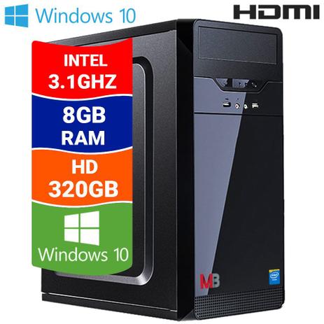 Computador Pc Cpu Intel 3.1GHz Com Hdmi 8GB HD 320GB Windows 10 Desktop Pc - Mali Brasil é boa?