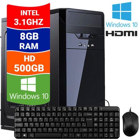 Computador Pc Cpu Intel 3.1GHz Com Hdmi 8GB HD 500GB Windows 10 Teclado Mouse Desktop Pc - Mali Brasil é ruim? Computador Pc Cpu Intel 3.1GHz Com Hdmi 8GB HD 500GB Windows 10 Teclado Mouse Desktop Pc - Mali Brasil é boa?