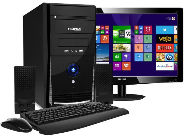 Computador/PC PC Mix L4300 com Intel Dual Core - 2GB 500GB Windows 8 LED 15,6 Grava CD/DVD