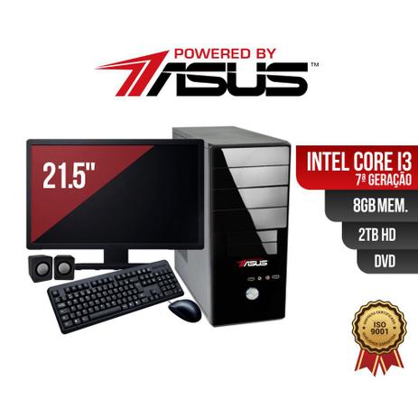 Computador Powered by ASUS I3 7G 8Gb 2Tb DVD Mon21 Kit é boa?