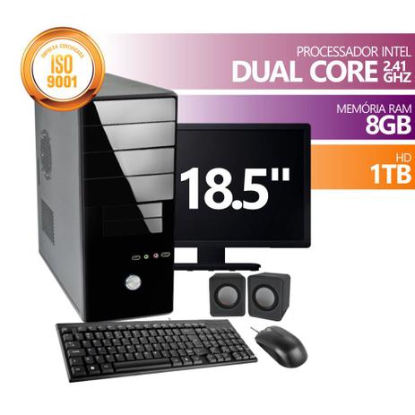 Computador Premium Celeron 8gb 1Tb Mon18.5 Kit - Force line Menor preço em Computador Premium Celeron 8gb 1Tb Mon18.5 Kit - Force line
