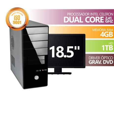 Computador Premium Celeron DC2500 4gb 1tb Dvd Mon18.5 - Seagate Menor preço em Computador Premium Celeron DC2500 4gb 1tb Dvd Mon18.5 - Seagate