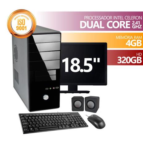 Computador Premium Celeron DC2500 4Gb 320Gb Mon18.5 Kit - Hitachi Menor preço em Computador Premium Celeron DC2500 4Gb 320Gb Mon18.5 Kit - Hitachi