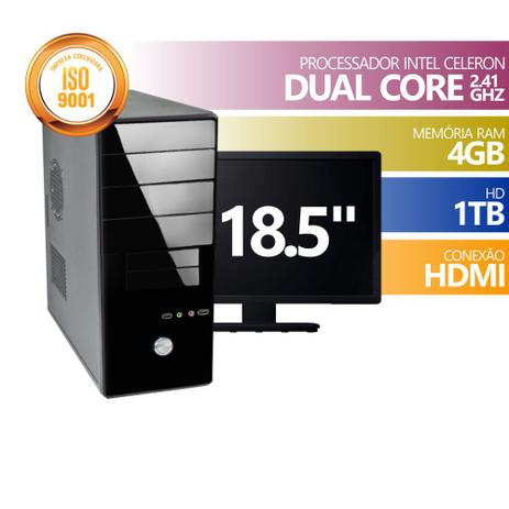 Computador Premium Celeron DualCore 4Gb 1TB Mon18.5 - Newlink Menor preço em Computador Premium Celeron DualCore 4Gb 1TB Mon18.5 - Newlink