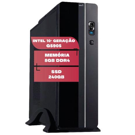 Computador Slim PC Intel 10ª Geração G5905 8GB DDR4 SSD 240GB Skill Premiere Menor preço em Computador Slim PC Intel 10ª Geração G5905 8GB DDR4 SSD 240GB Skill Premiere