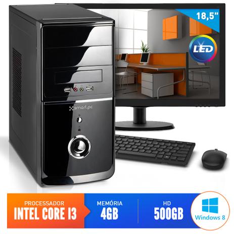 Computador Smart Pc 80177 Intel Core i3 (4GB HD 500GB) + Monitor 18,5” Windows 8 é ruim? Computador Smart Pc 80177 Intel Core i3 (4GB HD 500GB) + Monitor 18,5” Windows 8 é boa?