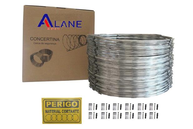 Concertina Cerca 45cm Dupla Clipada 08 Metros - Alane Metais Menor preço em Concertina Cerca 45cm Dupla Clipada 08 Metros - Alane Metais
