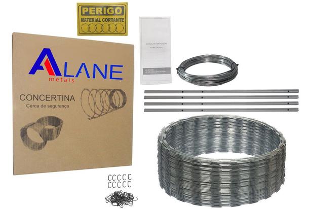 Concertina Cerca Kit Completo 45cm 10 Metros - Alane metais Menor preço em Concertina Cerca Kit Completo 45cm 10 Metros - Alane metais