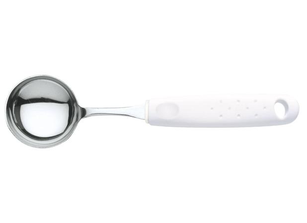 Concha Molho Aço Inox Cabo Branco 24 cm Utilità Tramontina - TRM 013 Menor preço em Concha Molho Aço Inox Cabo Branco 24 cm Utilità Tramontina - TRM 013