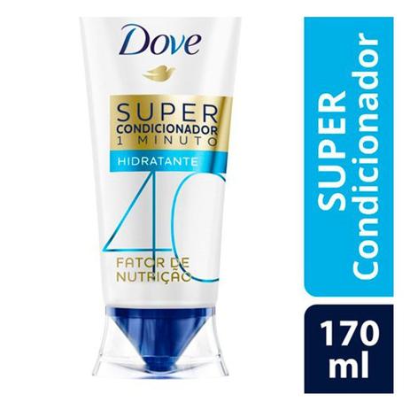 Condicionador Dove Super Hidratante Fator De Nutrição 40 170ml Menor preço em Condicionador Dove Super Hidratante Fator De Nutrição 40 170ml