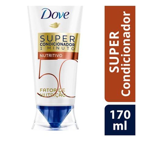 Condicionador Dove Super Hidratante Fator De Nutrição 50 170ml Menor preço em Condicionador Dove Super Hidratante Fator De Nutrição 50 170ml
