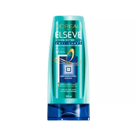 Condicionador Elseve Anti-Caspa Hydra Detox - 200ml Menor preço em Condicionador Elseve Anti-Caspa Hydra Detox - 200ml