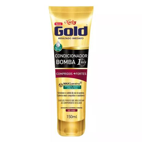 Condicionador Niely Gold Bomba Compridos Mais Fortes - 150ml Menor preço em Condicionador Niely Gold Bomba Compridos Mais Fortes - 150ml
