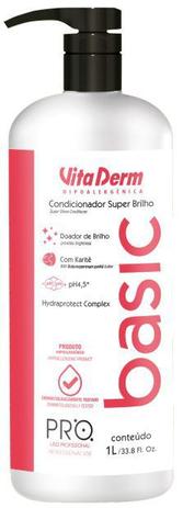 Condicionador Sem Sal Basic Vita Derm 1L Menor preço em Condicionador Sem Sal Basic Vita Derm 1L