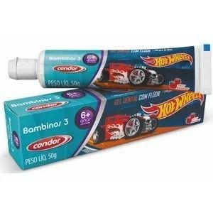 Condor Hot Wheels Gel Dental 6 + C/ Flúor 50g (Kit C/06) Menor preço em Condor Hot Wheels Gel Dental 6 + C/ Flúor 50g (Kit C/06)