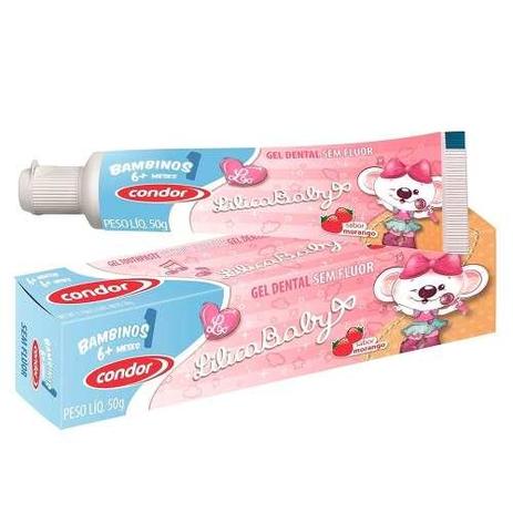 Condor Lilica Ripilica Gel S/ Flúor + 6 Meses 50g (Kit C/03) Menor preço em Condor Lilica Ripilica Gel S/ Flúor + 6 Meses 50g (Kit C/03)