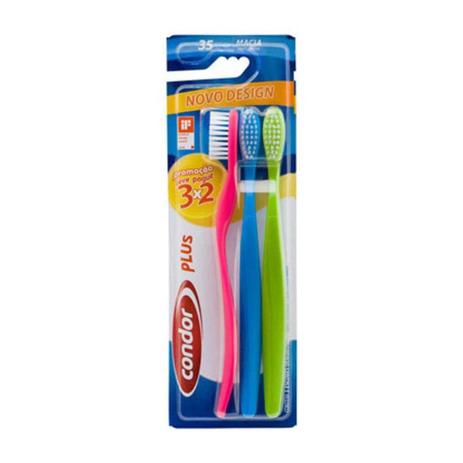 Condor Plus Escova Dental C/3 Menor preço em Condor Plus Escova Dental C/3