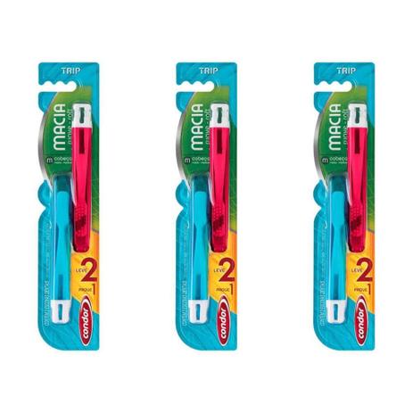 Condor Trip Escova Dental C/2 (Kit C/03) Menor preço em Condor Trip Escova Dental C/2 (Kit C/03)