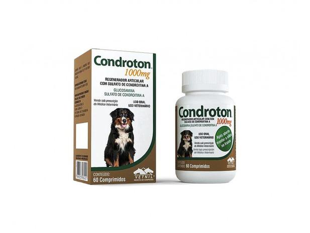 Condroton 1000 - 60/Comprimidos - Vetnil Menor preço em Condroton 1000 - 60/Comprimidos - Vetnil