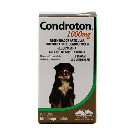 Condroton 1000mg 60 comp. Vetnil Suplemento Cães Menor preço em Condroton 1000mg 60 comp. Vetnil Suplemento Cães