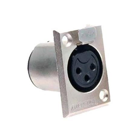 Conector AC3FPZ XLR Femea Painel/Z/LATCH/RT - Amphenol Menor preço em Conector AC3FPZ XLR Femea Painel/Z/LATCH/RT - Amphenol