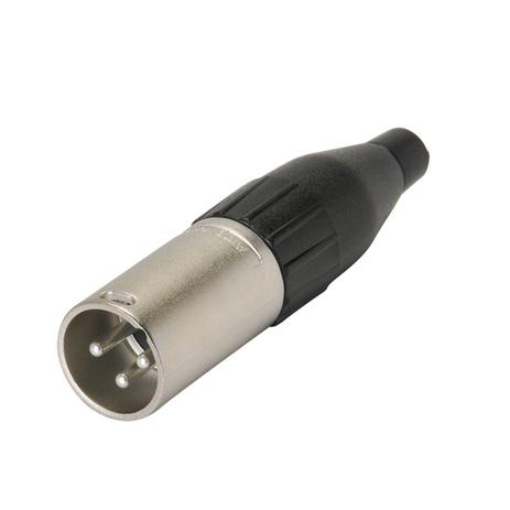 Conector AC3MM XLR Macho 3P Linha/Z/SOLIDO - Amphenol Menor preço em Conector AC3MM XLR Macho 3P Linha/Z/SOLIDO - Amphenol